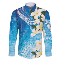 Aloha Hawaii Festive Family Matching Short Sleeve Bodycon Dress and Hawaiian Shirt Frangipani Lace Classic - Oceanic LT7 Dad's Shirt - Long Sleeve Navy - Polynesian Pride