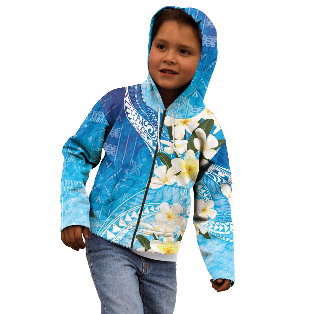 Aloha Hawaii Festive Kid Hoodie Frangipani Lace Classic - Oceanic LT7 - Polynesian Pride