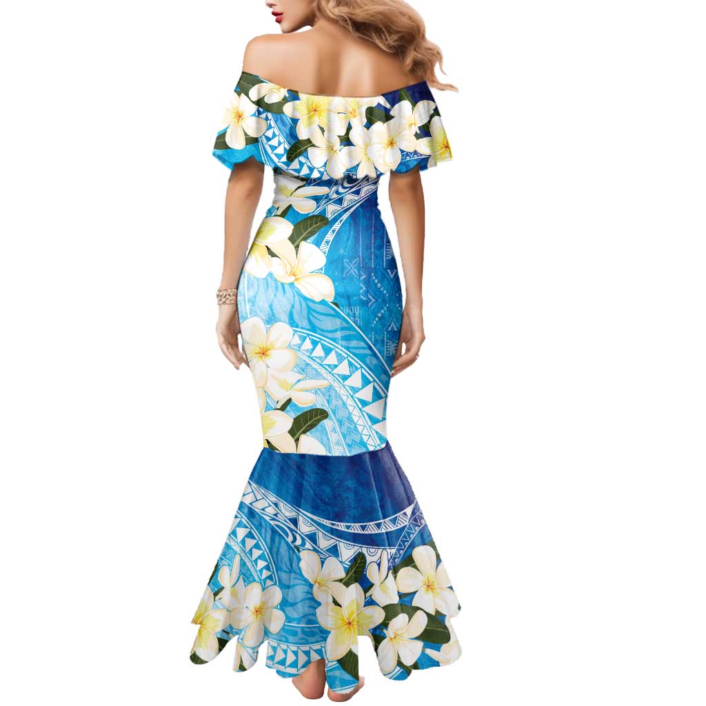 Aloha Hawaii Festive Mermaid Dress Frangipani Lace Classic - Oceanic
