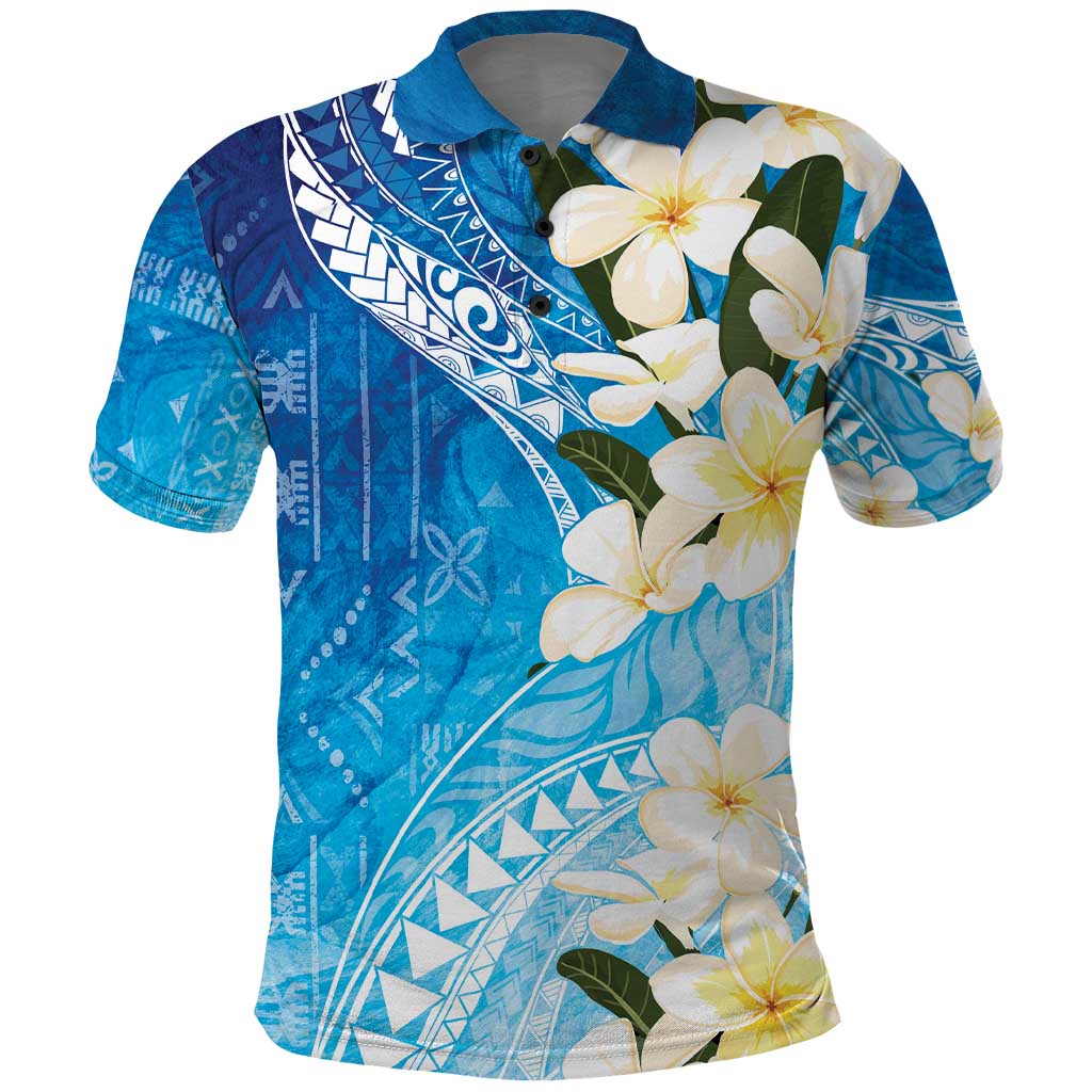 Aloha Hawaii Festive Polo Shirt Frangipani Lace Classic - Oceanic