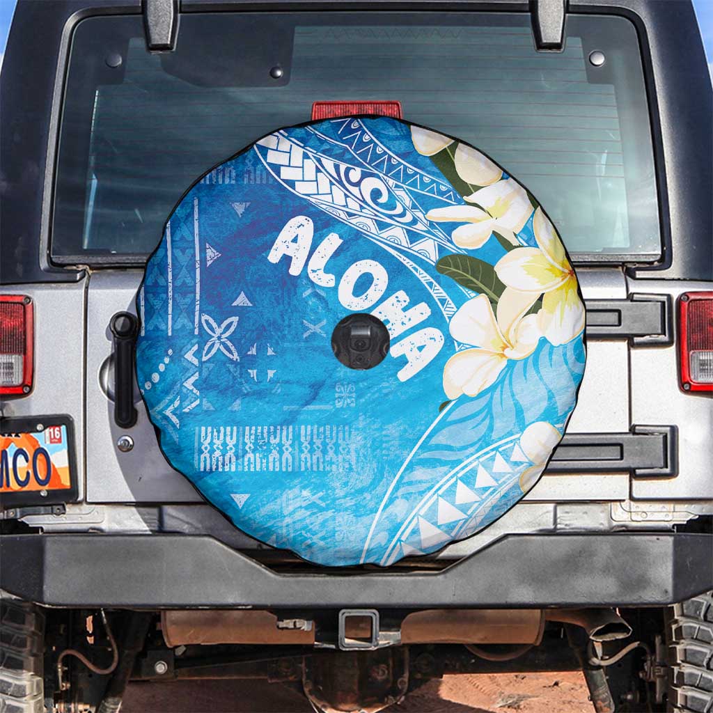 Aloha Hawaii Festive Spare Tire Cover Frangipani Lace Classic - Oceanic LT7 Navy - Polynesian Pride