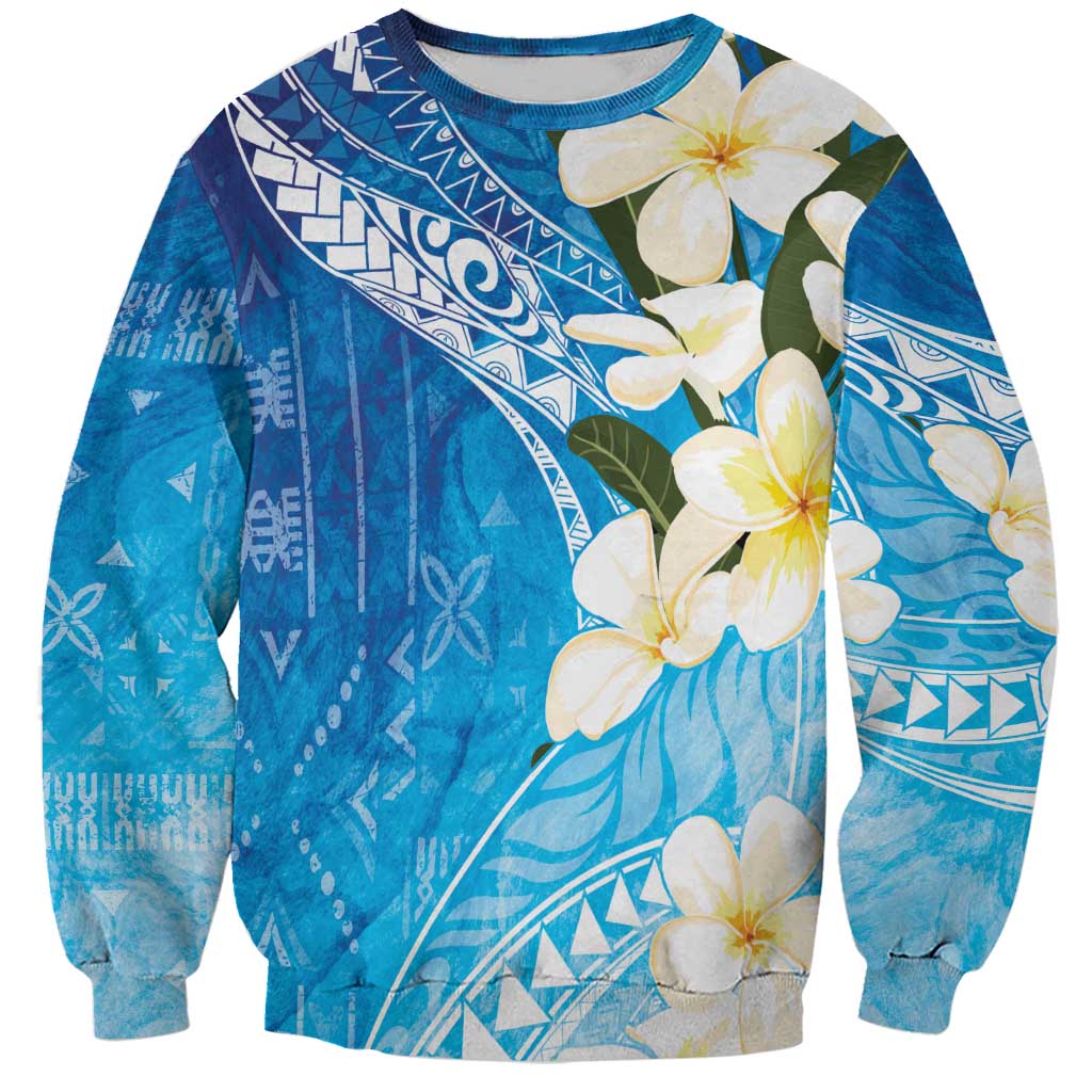 Aloha Hawaii Festive Sweatshirt Frangipani Lace Classic - Oceanic