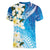 Aloha Hawaii Festive Women V-Neck T-Shirt Frangipani Lace Classic - Oceanic