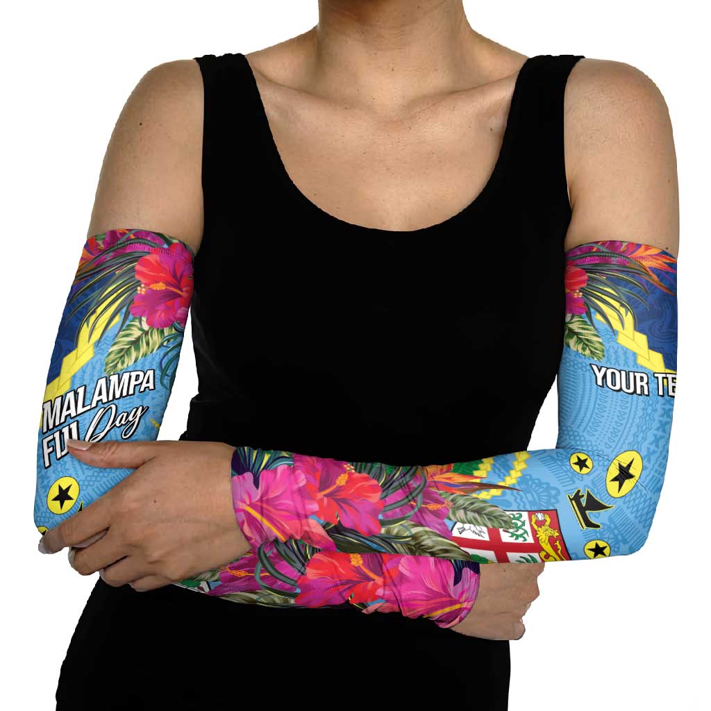 Personalized Malampa Fiji Day Together We Grow Arm Sleeves Special Tapa Mix - Polynesian Pride