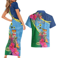 Personalized Malampa Fiji Day Together We Grow Couples Matching Short Sleeve Bodycon Dress and Hawaiian Shirt Special Tapa Mix LT7 - Polynesian Pride