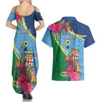 Personalized Malampa Fiji Day Together We Grow Couples Matching Summer Maxi Dress and Hawaiian Shirt Special Tapa Mix LT7 - Polynesian Pride