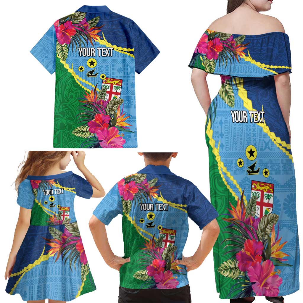 Personalized Malampa Fiji Day Together We Grow Family Matching Off Shoulder Maxi Dress and Hawaiian Shirt Special Tapa Mix LT7 - Polynesian Pride