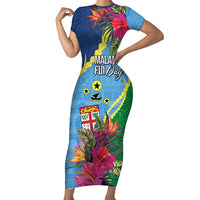 Personalized Malampa Fiji Day Together We Grow Family Matching Short Sleeve Bodycon Dress and Hawaiian Shirt Special Tapa Mix LT7 Mom's Dress Colorful - Polynesian Pride