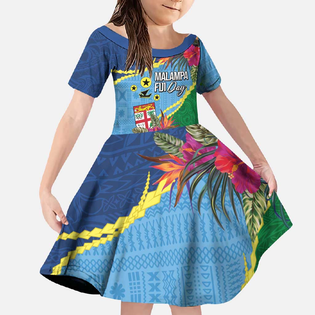 Personalized Malampa Fiji Day Together We Grow Family Matching Summer Maxi Dress and Hawaiian Shirt Special Tapa Mix LT7 Daughter's Dress Colorful - Polynesian Pride