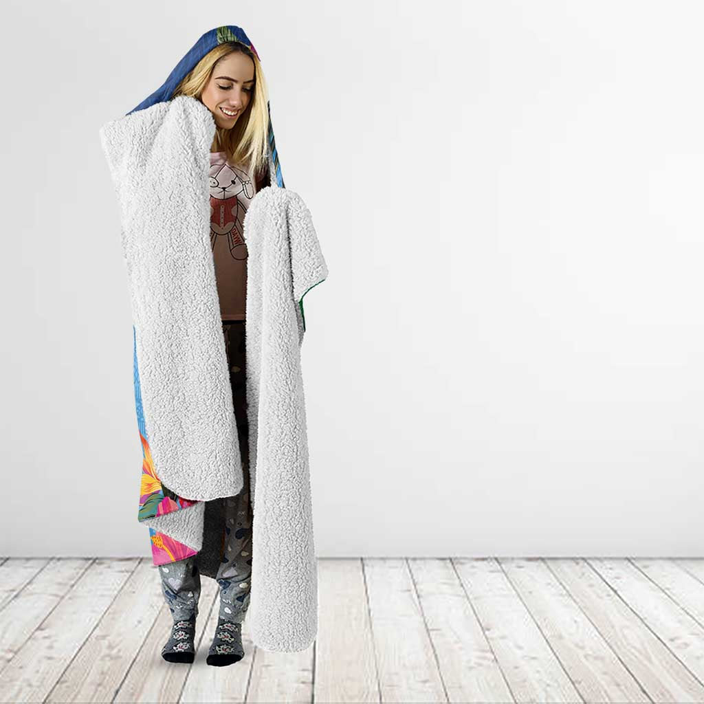 Personalized Malampa Fiji Day Together We Grow Hooded Blanket Special Tapa Mix - Polynesian Pride