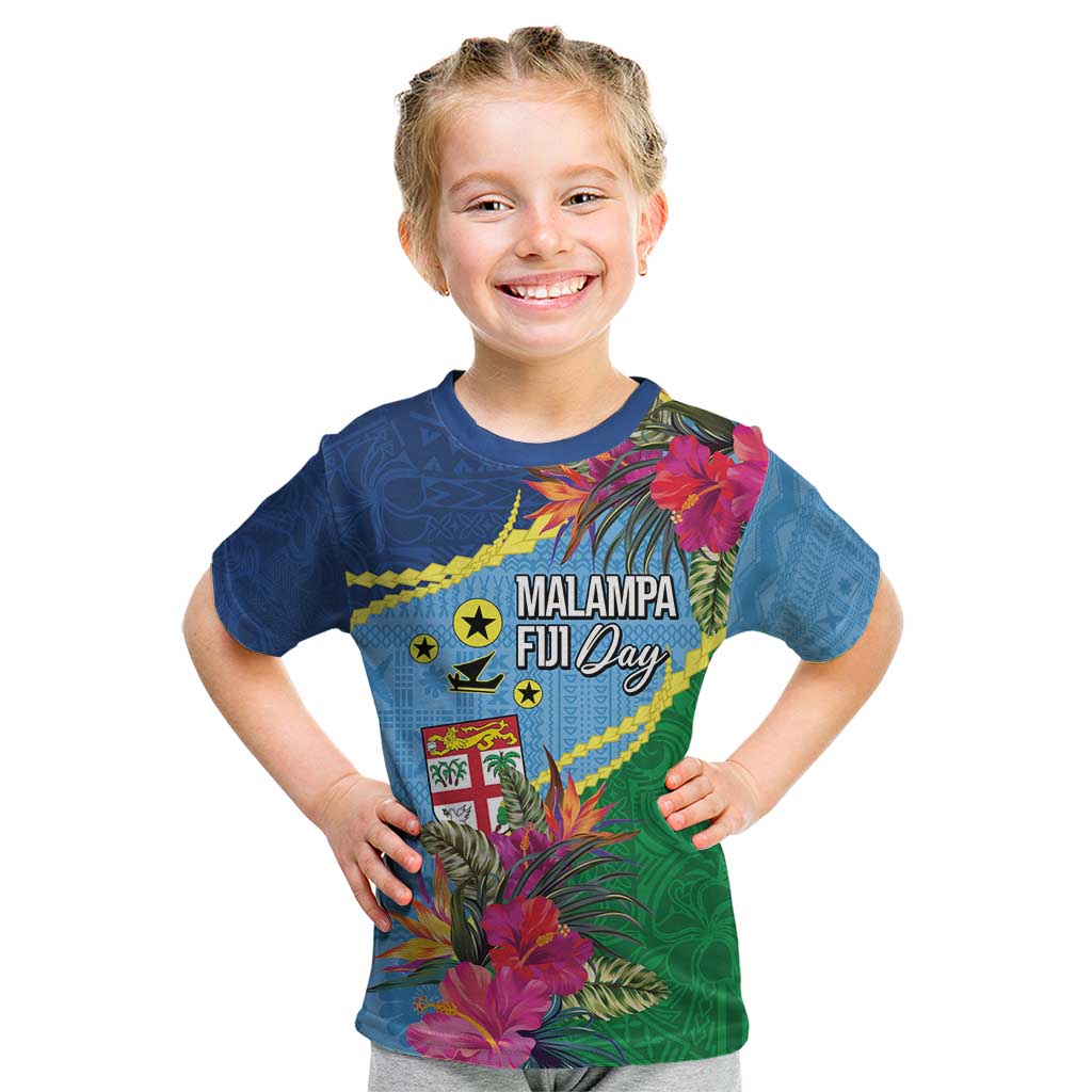 Personalized Malampa Fiji Day Together We Grow Kid T Shirt Special Tapa Mix - Polynesian Pride