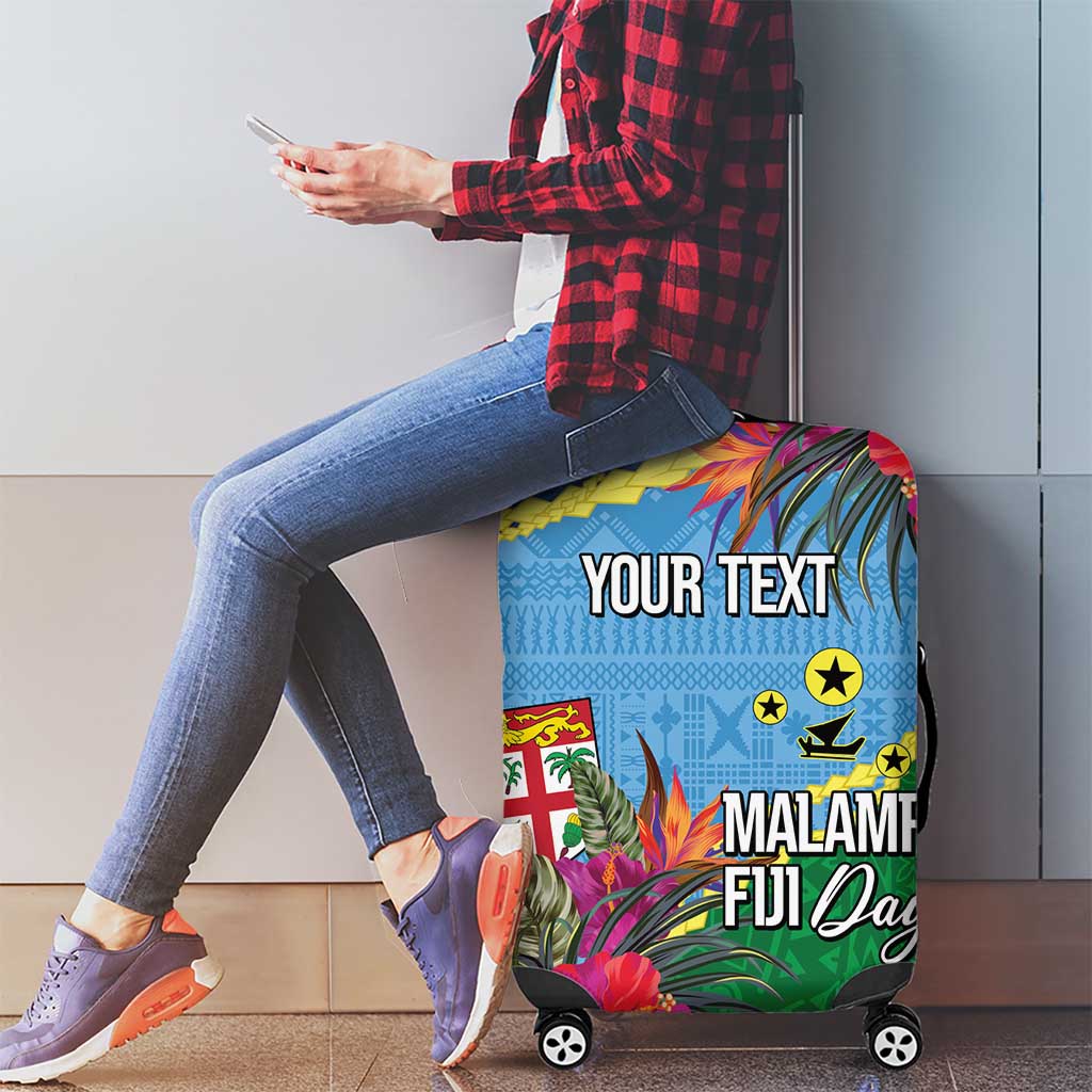 Personalized Malampa Fiji Day Together We Grow Luggage Cover Special Tapa Mix - Polynesian Pride