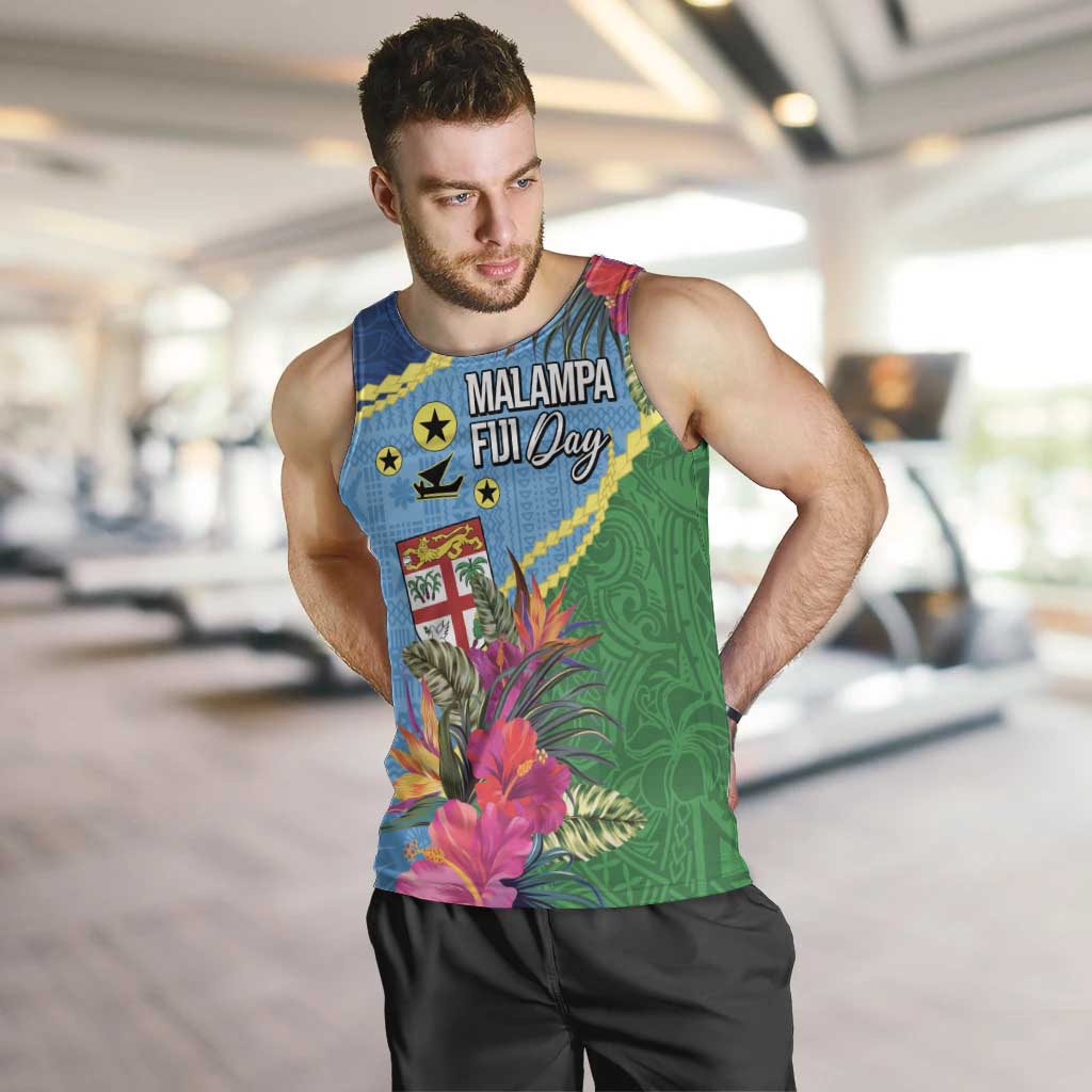 Personalized Malampa Fiji Day Together We Grow Men Tank Top Special Tapa Mix - Polynesian Pride