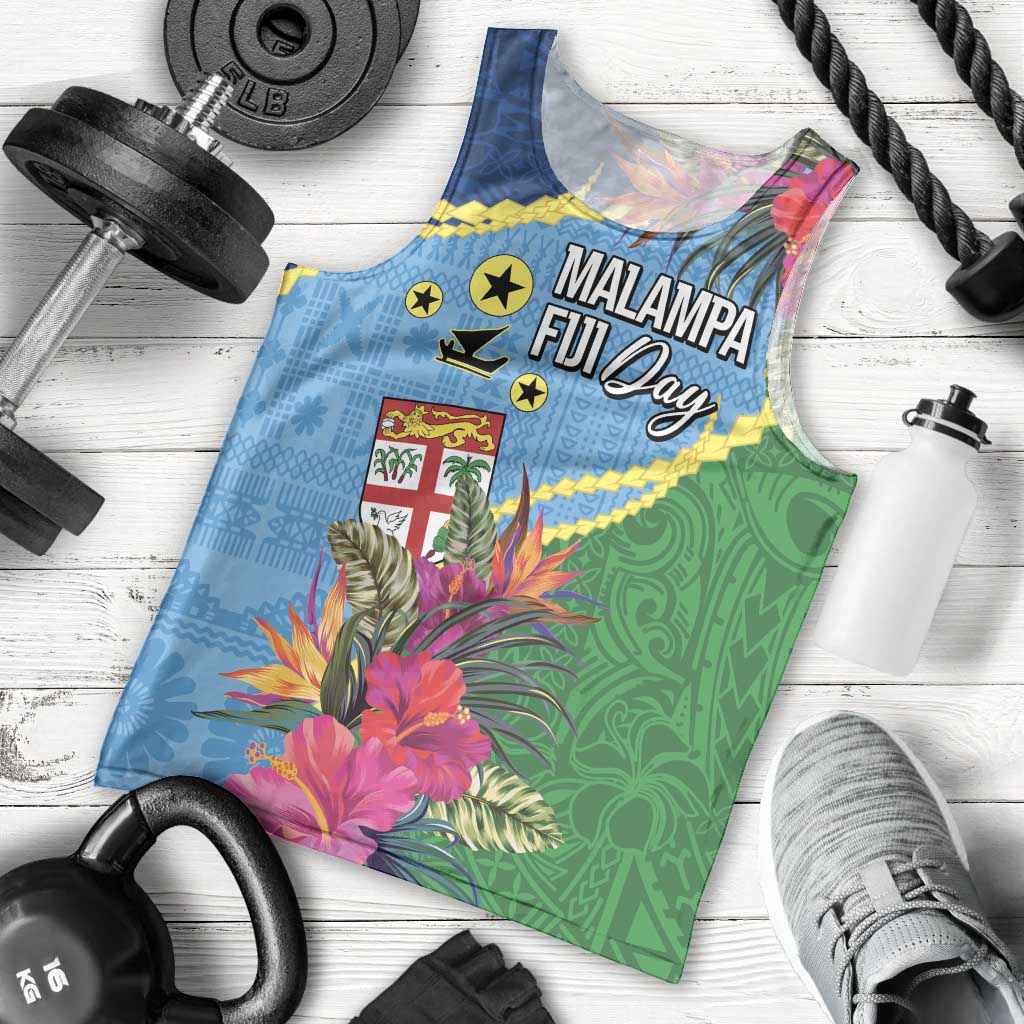Personalized Malampa Fiji Day Together We Grow Men Tank Top Special Tapa Mix - Polynesian Pride
