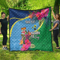 Personalized Malampa Fiji Day Together We Grow Quilt Special Tapa Mix LT7 - Polynesian Pride