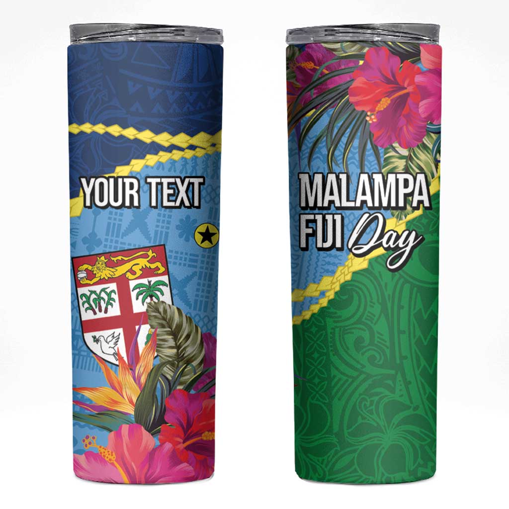 Personalized Malampa Fiji Day Together We Grow Skinny Tumbler Special Tapa Mix LT7 Colorful - Polynesian Pride