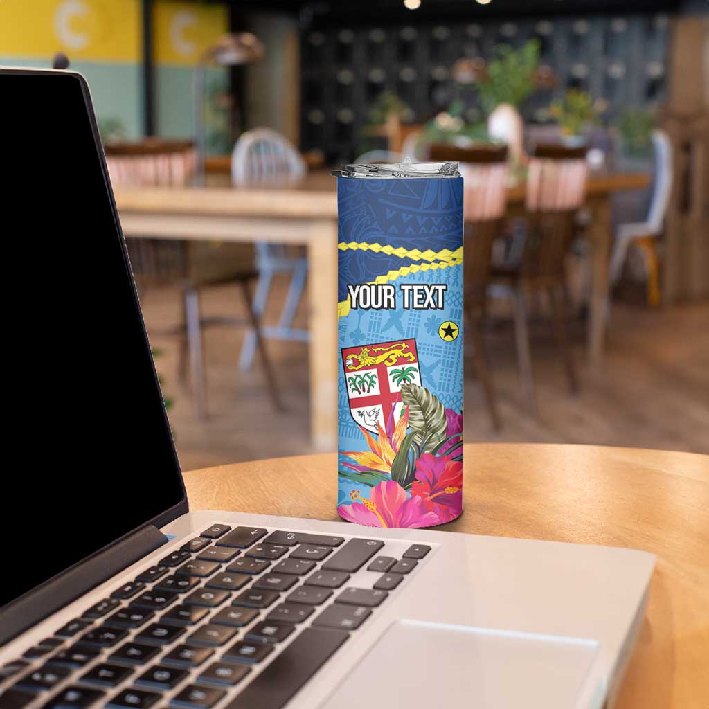 Personalized Malampa Fiji Day Together We Grow Skinny Tumbler Special Tapa Mix LT7 - Polynesian Pride