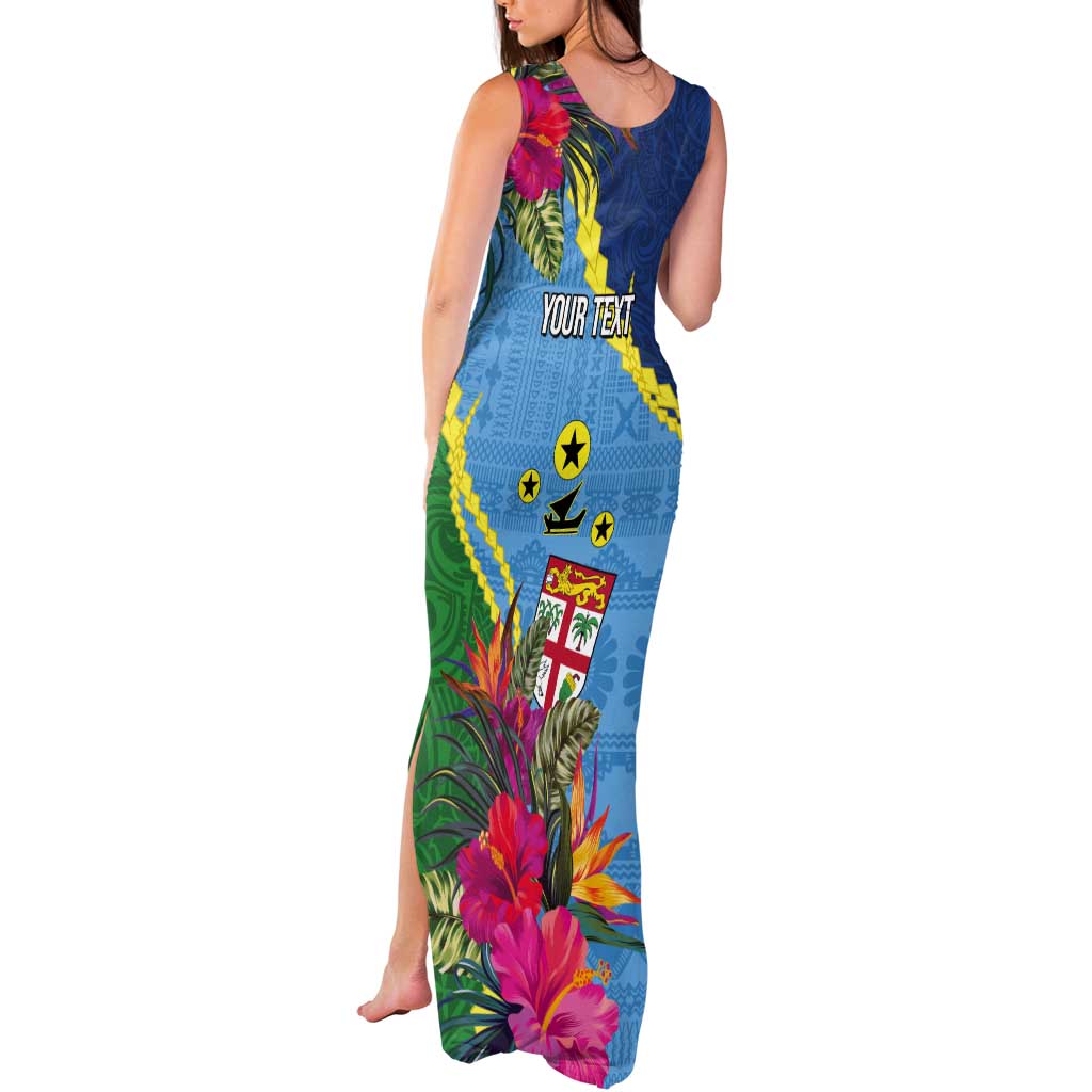 Personalized Malampa Fiji Day Together We Grow Tank Maxi Dress Special Tapa Mix - Polynesian Pride