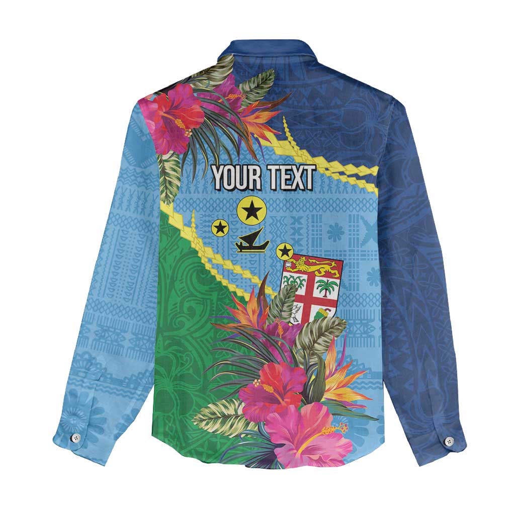 Personalized Malampa Fiji Day Together We Grow Women Casual Shirt Special Tapa Mix - Polynesian Pride