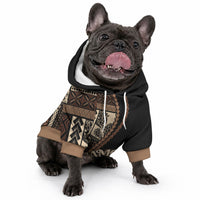 Samoa Siapo Motif Pet Hoodie Classic Style - Black Ver LT7 - Polynesian Pride