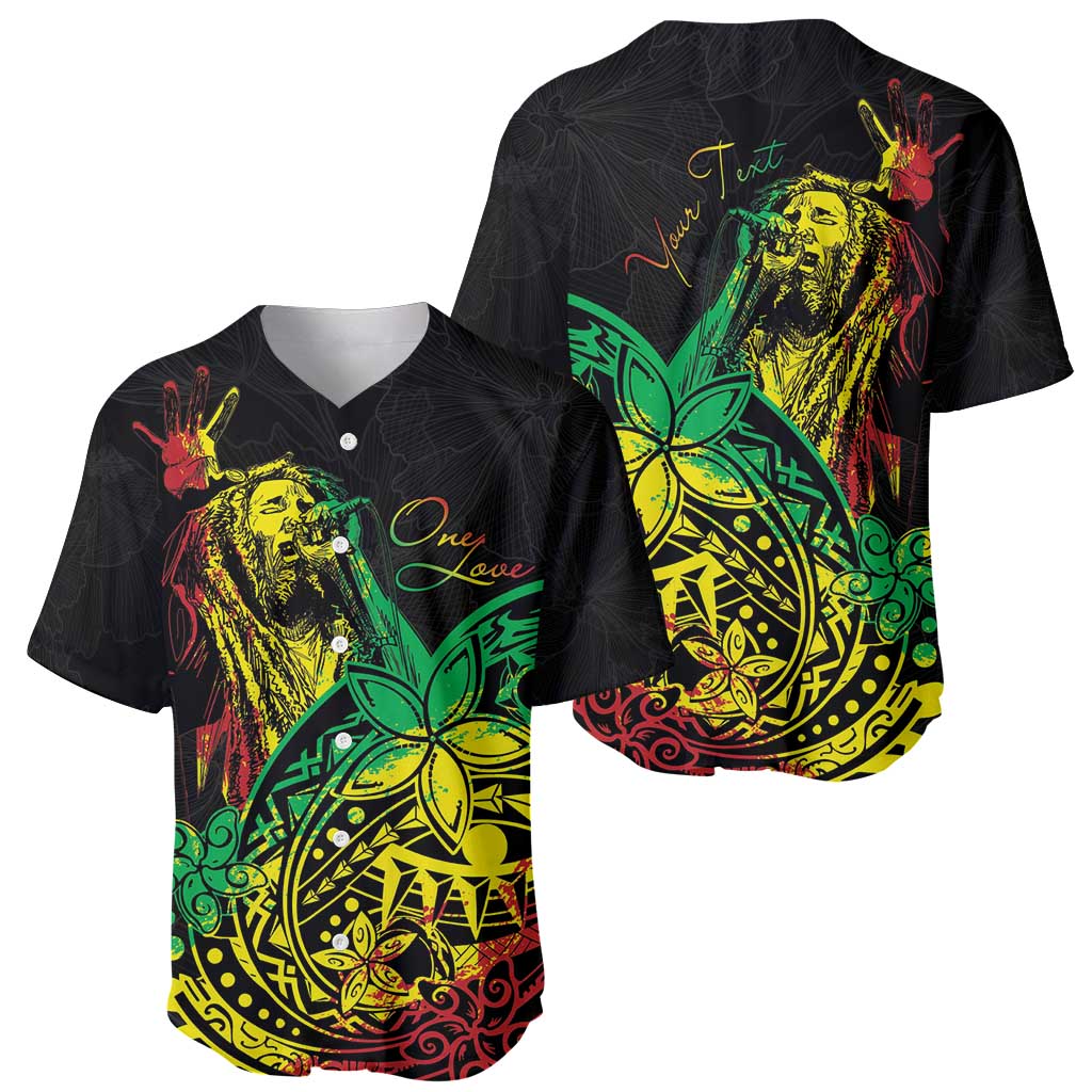 Personalised Reggae Jawaiian Festive Baseball Jersey Mix Polynesian