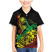 Personalised Reggae Jawaiian Festive Family Matching Mermaid Dress and Hawaiian Shirt Mix Polynesian LT7 Son's Shirt Reggae - Polynesian Pride