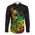 Personalised Reggae Jawaiian Festive Family Matching Off The Shoulder Long Sleeve Dress and Hawaiian Shirt Mix Polynesian