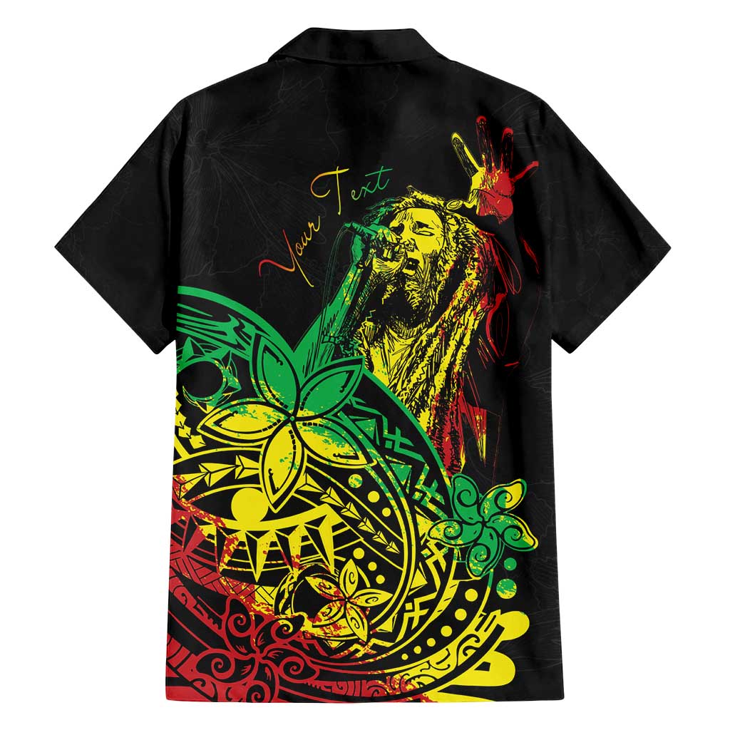 Personalised Reggae Jawaiian Festive Family Matching Off Shoulder Short Dress and Hawaiian Shirt Mix Polynesian LT7 - Polynesian Pride