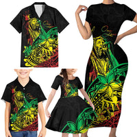 Personalised Reggae Jawaiian Festive Family Matching Short Sleeve Bodycon Dress and Hawaiian Shirt Mix Polynesian LT7 - Polynesian Pride