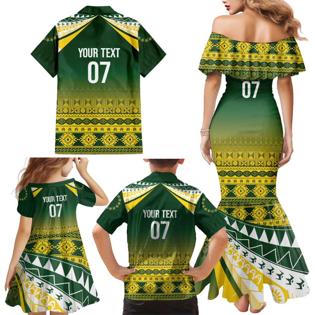 Cook Islands Rugby Custom Family Matching Mermaid Dress and Hawaiian Shirt Kuki Avaiki LT7 - Polynesian Pride