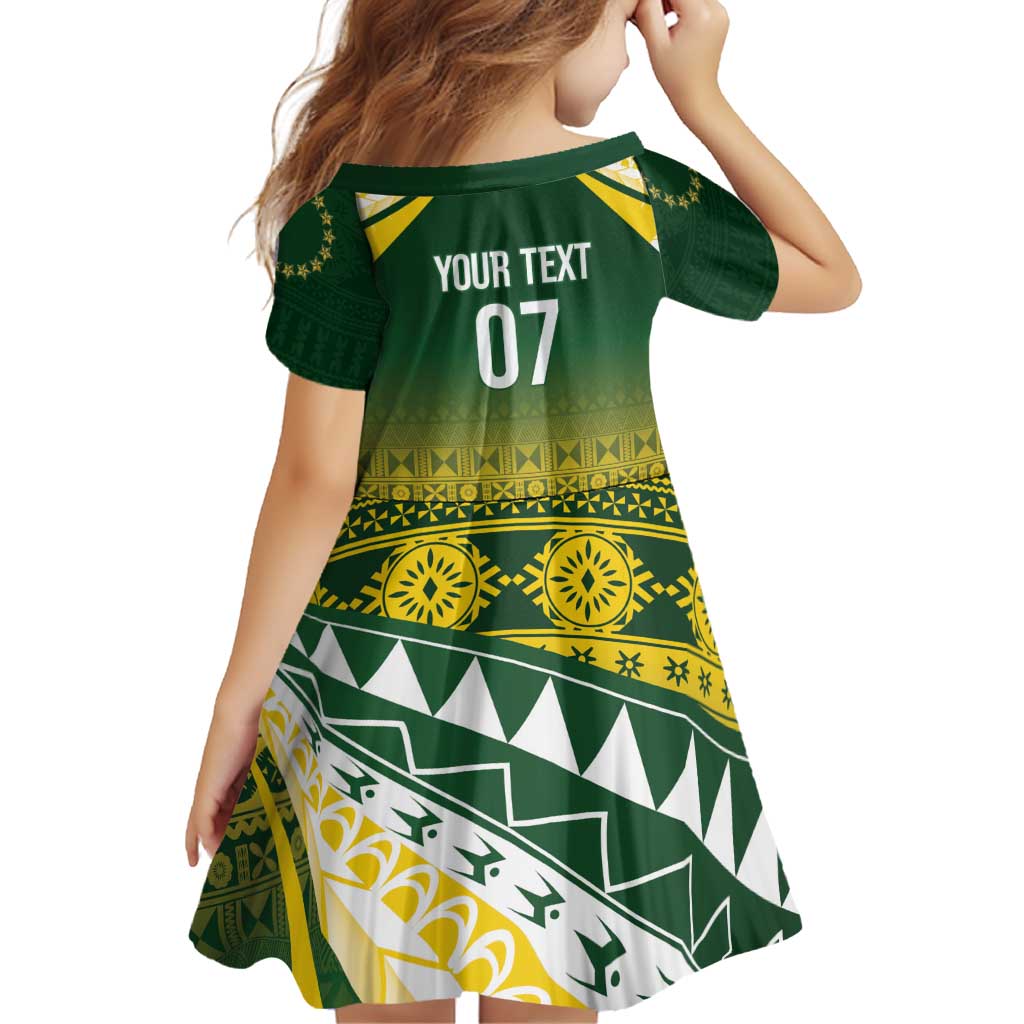 Cook Islands Rugby Custom Family Matching Short Sleeve Bodycon Dress and Hawaiian Shirt Kuki Avaiki LT7 - Polynesian Pride