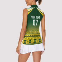 Cook Islands Rugby Custom Women Sleeveless Polo Shirt Kuki Avaiki LT7 - Polynesian Pride