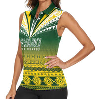 Cook Islands Rugby Custom Women Sleeveless Polo Shirt Kuki Avaiki LT7 - Polynesian Pride