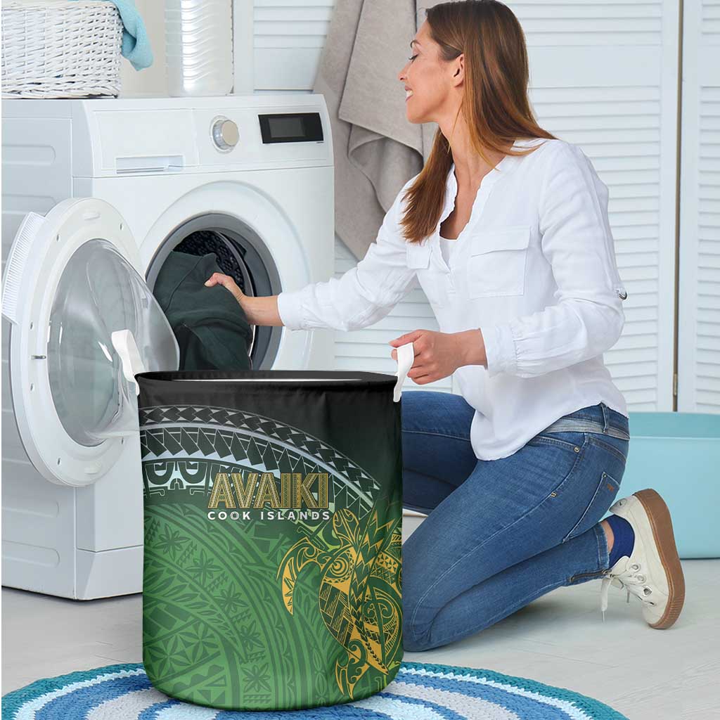 Cook Islands Rugby Kuki Avaiki Laundry Basket Tribal Turtle - Polynesian Pride
