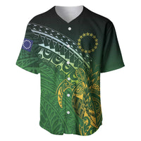 Cook Islands Rugby Kuki Avaiki Baseball Jersey Tribal Turtle - Polynesian Pride