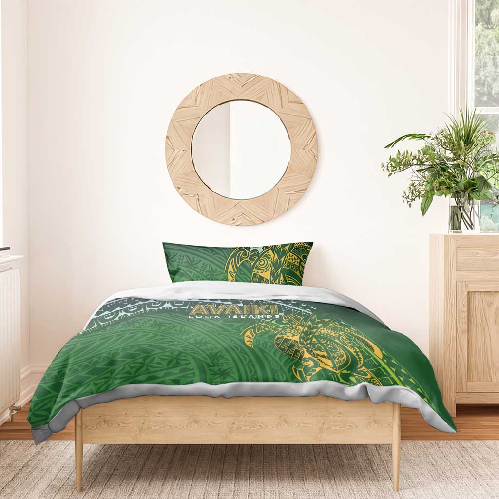 Cook Islands Rugby Kuki Avaiki Bedding Set Tribal Turtle - Polynesian Pride