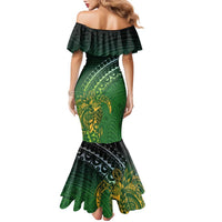Cook Islands Rugby Kuki Avaiki Family Matching Mermaid Dress and Hawaiian Shirt Tribal Turtle LT7 - Polynesian Pride