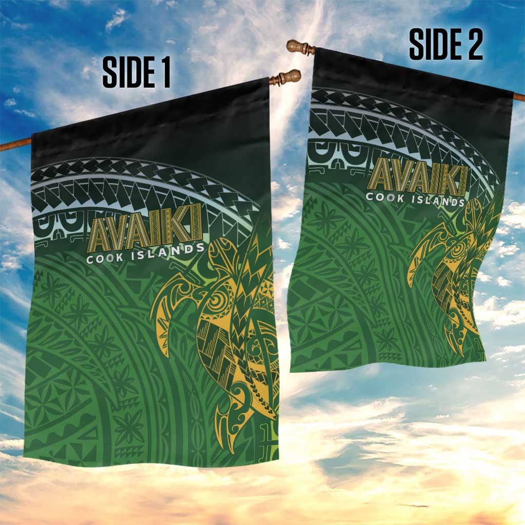 Cook Islands Rugby Kuki Avaiki Garden Flag Tribal Turtle - Polynesian Pride