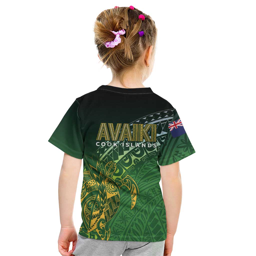 Cook Islands Rugby Kuki Avaiki Kid T Shirt Tribal Turtle - Polynesian Pride