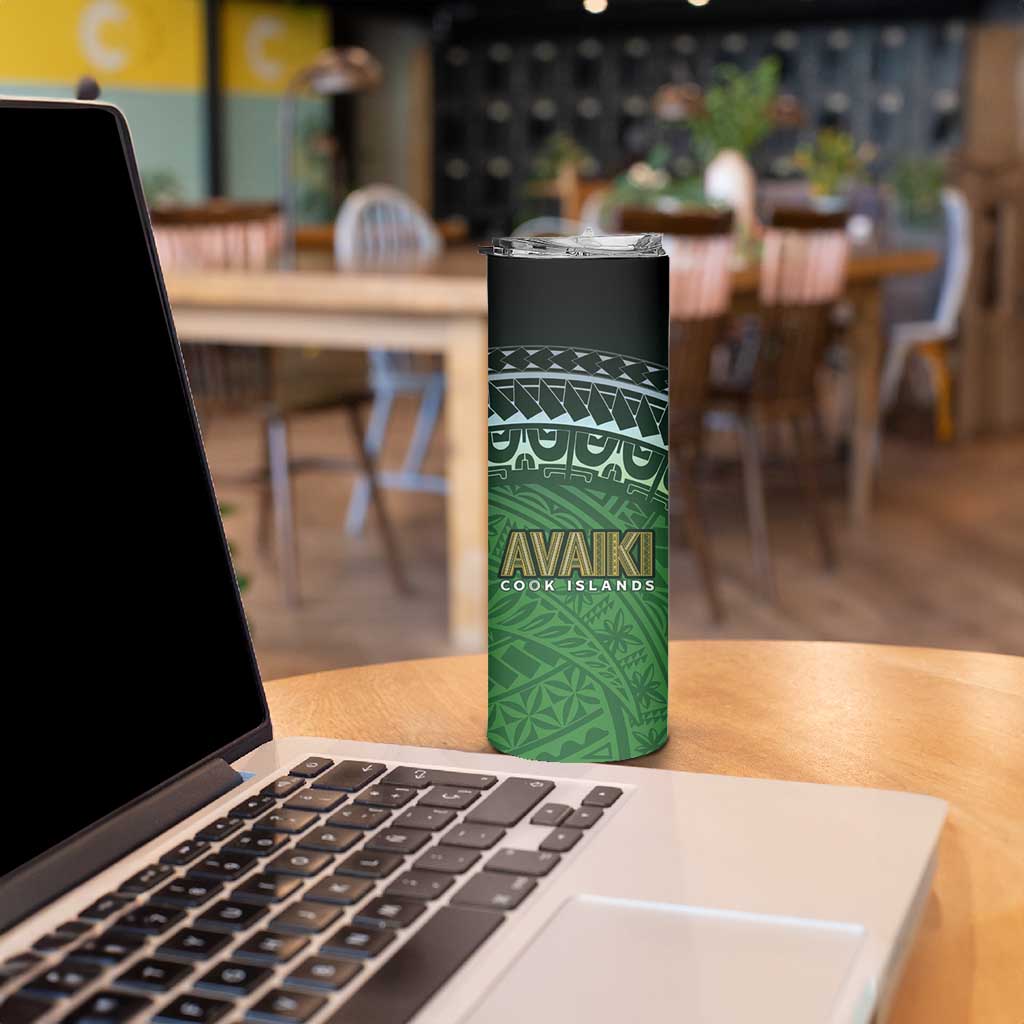 Cook Islands Rugby Kuki Avaiki Skinny Tumbler Tribal Turtle - Polynesian Pride