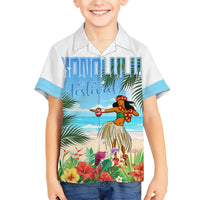 Personalised Hawaii Hula Girl Kid Hawaiian Shirt Honolulu Festival LT7 Kid Art - Polynesian Pride