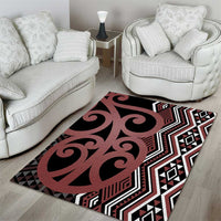 Maori Taniko Patterns Area Rug Brown Patiki Motifs Mix Whakairo Ngaru LT7 - Polynesian Pride