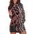 Maori Taniko Patterns Hoodie Dress Brown Patiki Motifs Mix Whakairo Ngaru