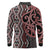 Maori Taniko Patterns Long Sleeve Polo Shirt Brown Patiki Motifs Mix Whakairo Ngaru