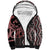 Maori Taniko Patterns Sherpa Hoodie Brown Patiki Motifs Mix Whakairo Ngaru