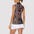 Maori Taniko Patterns Women Sleeveless Polo Shirt Brown Patiki Motifs Mix Whakairo Ngaru