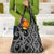 Maori Taniko Patterns Grocery Bag Black Patiki Motifs Mix Whakairo Ngaru