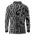 Maori Taniko Patterns Long Sleeve Polo Shirt Black Patiki Motifs Mix Whakairo Ngaru