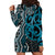 Maori Taniko Patterns Hoodie Dress Azure Patiki Motifs Mix Whakairo Ngaru