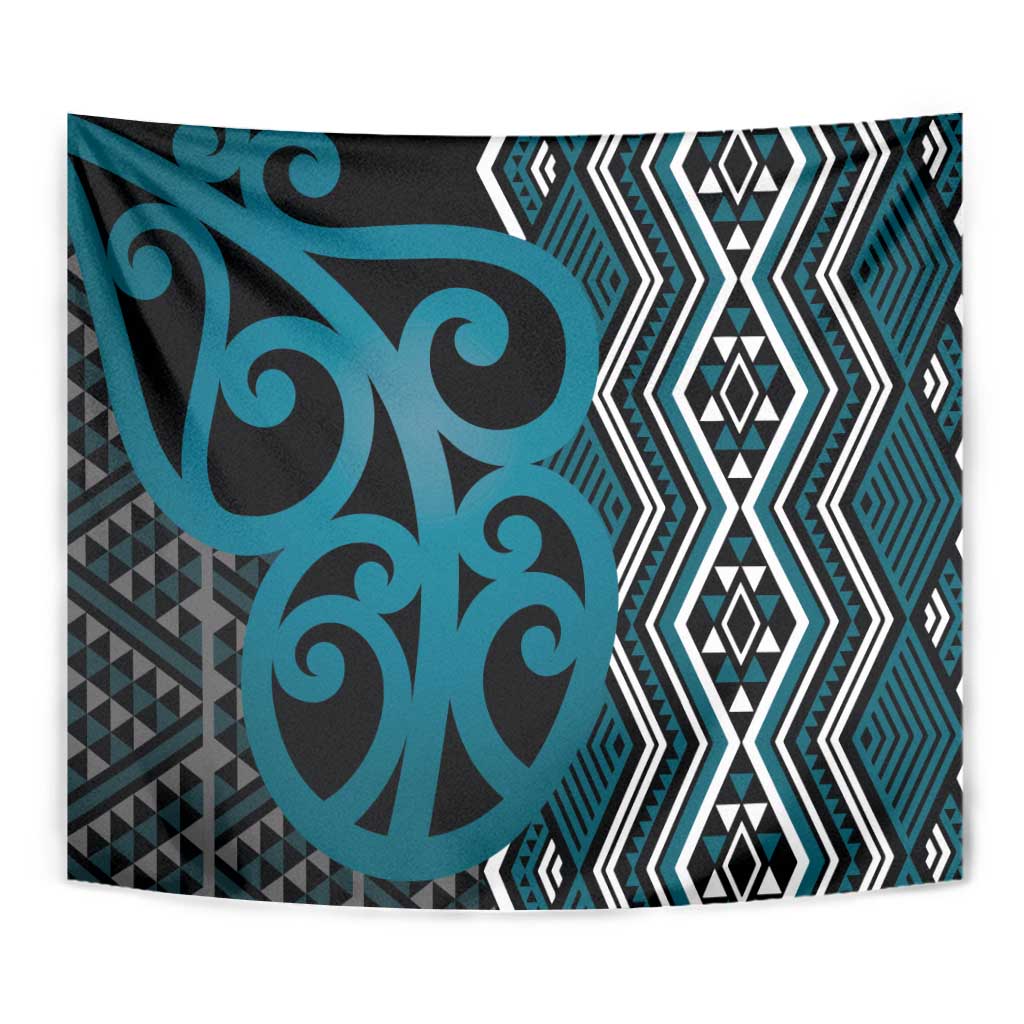 Maori Taniko Patterns Tapestry Azure Patiki Motifs Mix Whakairo Ngaru